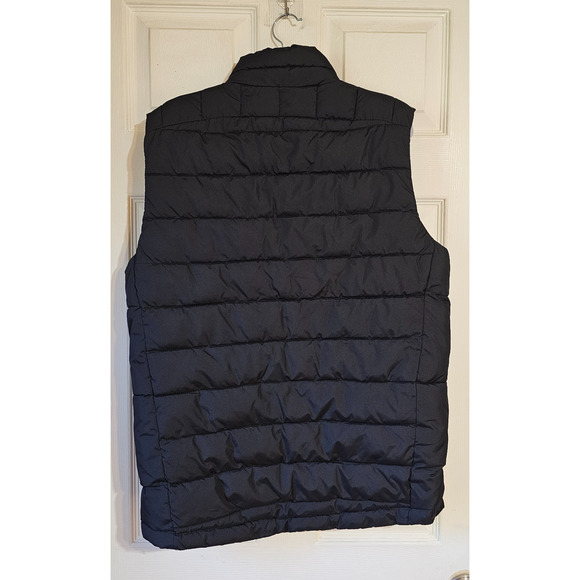 U.S. Polo Assn. Men’s Black Puffer Vest Size M Full Zip Quilted Sleeveless Jacke - Picture 2 of 11